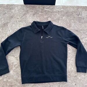 Lazy Pants Black Quarter-Zip Sweatshirt